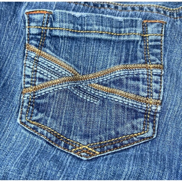 Aeropostale Capri Blue Jeans Womens Size 11/12 Denim Embroidered Pocket Summer - Picture 11 of 15